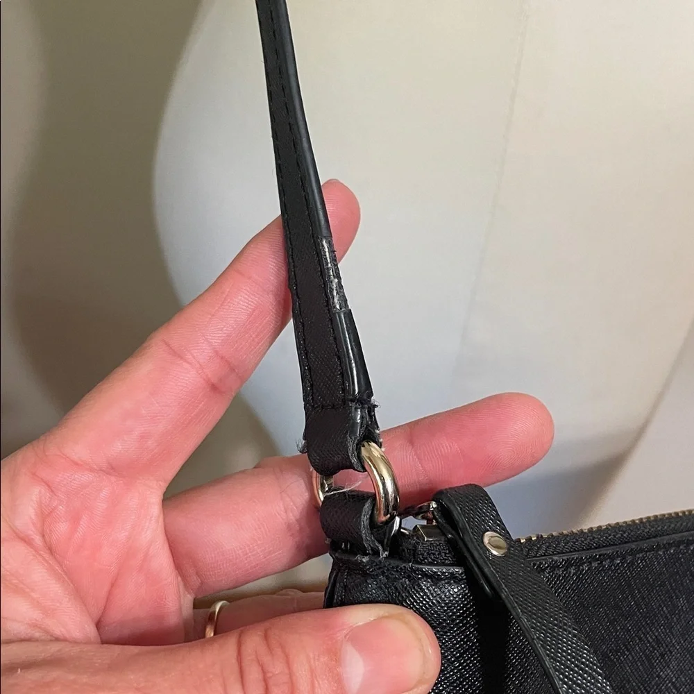 kate spade Black Saffiano Crossbody with Front Zip